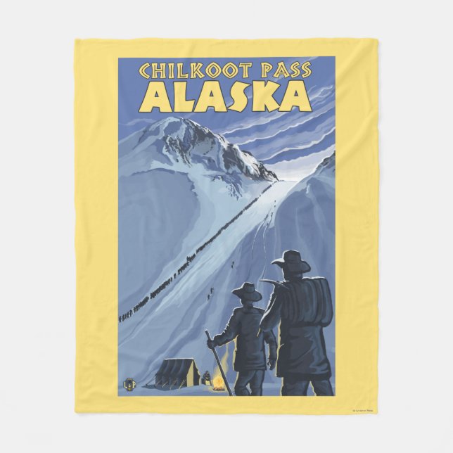 Manta Polar Paso de Chilkoot, mineros de oro de Alaska (Anverso)