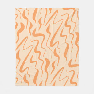 Manta Polar Pastas De Onda Orgánica Rosa Y Naranja A Mediados 