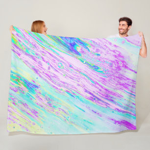 Manta Polar *~* Pastel Abstracto de la Casa de la Moneda Turqu