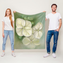 Manta Polar Pastel blanco crema suave Hydrangea Floral