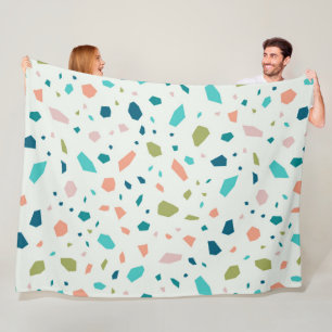 Manta Polar Pastel colors terrazzo pattern