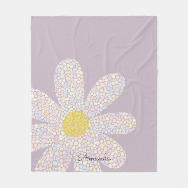 Manta Polar Pastel Daisy (Anverso)
