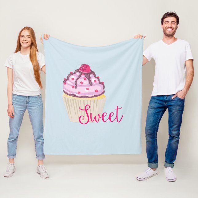 Manta Polar Pastel dulce con frambuesa encima (In situ)