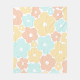 Manta Polar Pastel floral Fleece Blanket