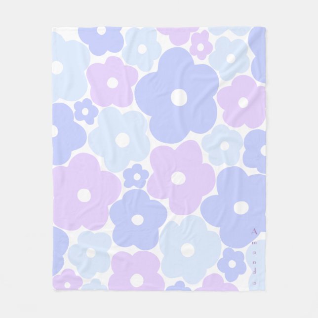 Manta Polar Pastel floral Fleece Blanket (Anverso)