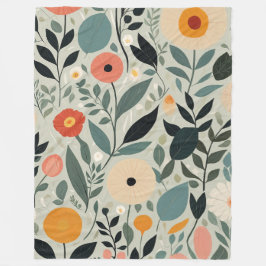 Manta Polar Pastel Floral Reverie