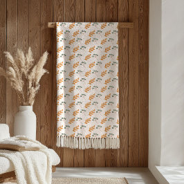 Manta Polar Pastel Flower Blanket 70s Brown Boho Accent