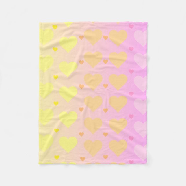 Manta Polar pastel gradient heart blanket (Anverso)