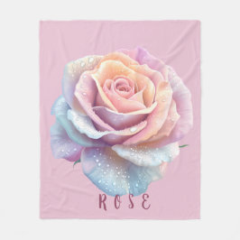 Manta Polar Pastel Iridescent Rose & Dewdrops Romantic