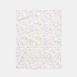 Manta Polar Pastel Paw Print Pattern – Whimsical Pet-Inspired 