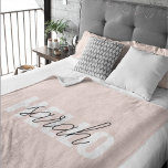 Manta Polar Pastel Pink Hello Y You Name Moderno<br><div class="desc">Pastel Pink Hello Y You Name Moderno</div>