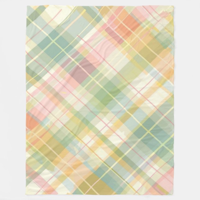 Manta Polar Pastel Plaid Fleece Blanket (Anverso)