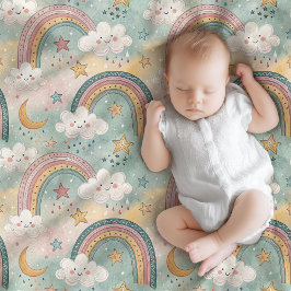 Manta Polar Pastel Rainbow Blanket Soft Gift Baby’s Arrival