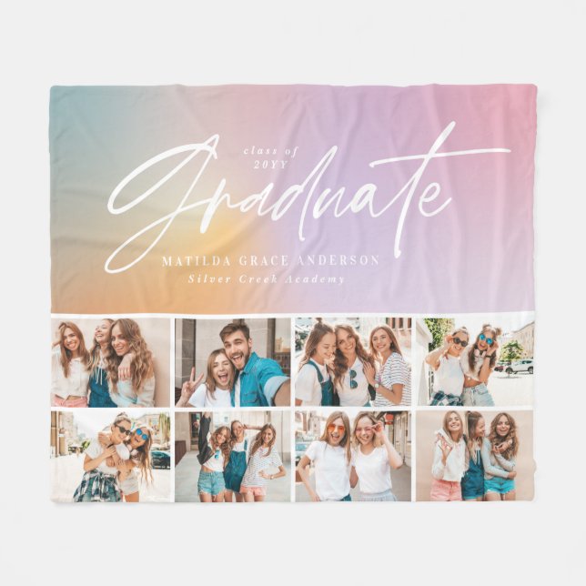 Manta Polar Pastel rainbow girasca chica multi-graduado (Frente (Horizontal))