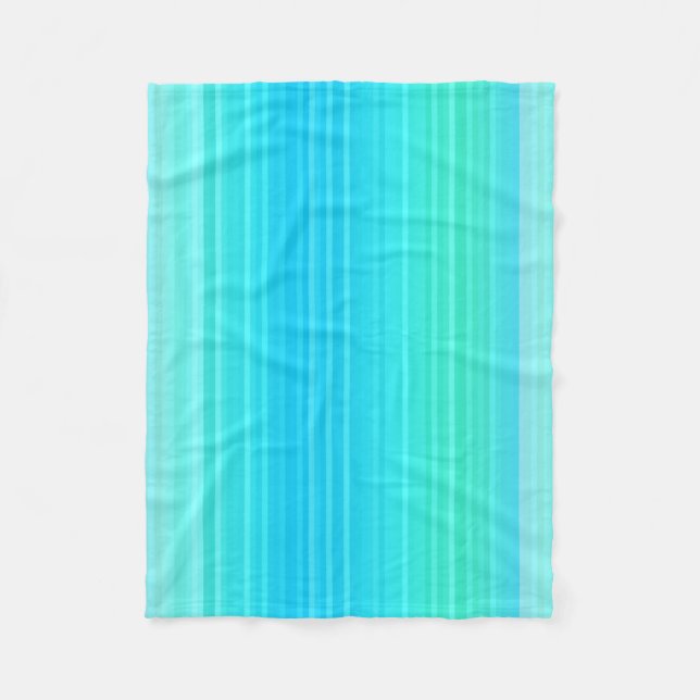 Manta Polar Pastel Resumen Rayos verdes turquesas (Anverso)