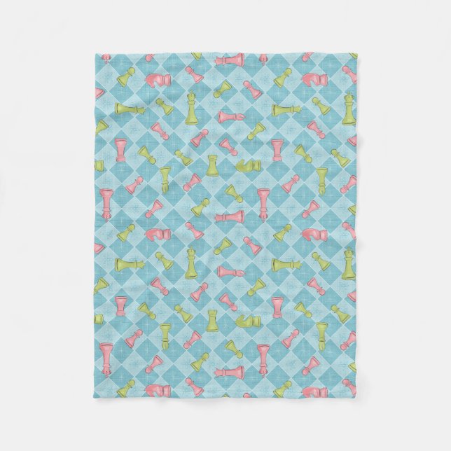 Manta Polar Pastel Retro Chess Board (Anverso)