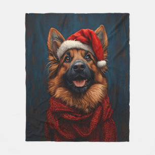 Manta Polar Pastor alemán en un Sombrero