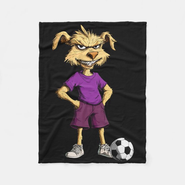Manta Polar Pastor Australiano Fútbol _3  (Anverso)