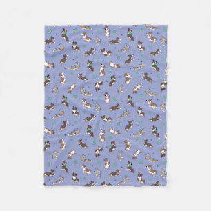 Manta Polar Pastor Australiano Jugando Fleece Blanket