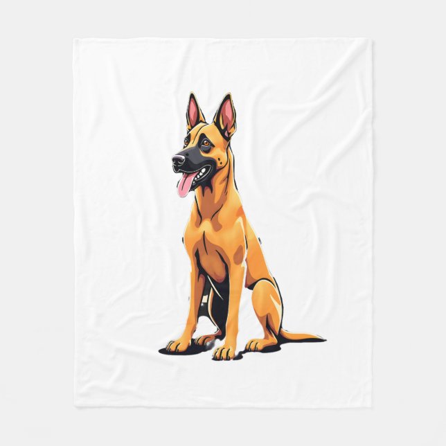 Manta Polar Pastor belga malinois (3) (Anverso)