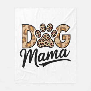 Manta Polar Pata de estampado de leopardo amante de los perros