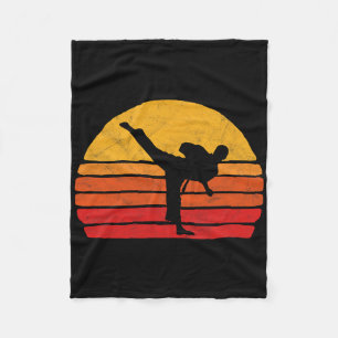 Manta Polar Patada de Karate de Pie Gráfico al Estilo Sol de l