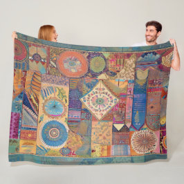 Manta Polar Patchwokr Mandala Fleece Blanket