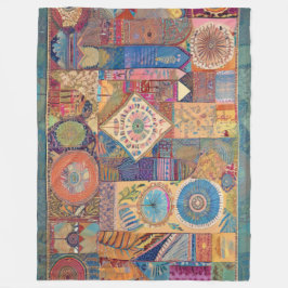 Manta Polar Patchwokr Mandala Fleece Blanket