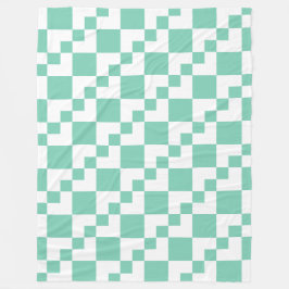 Manta Polar Patchwork Domino - verde blanco y pálido 7dcfb6