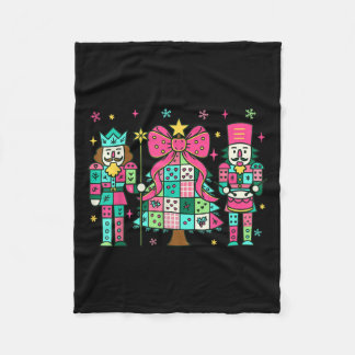 Manta Polar Patchwork Nutcracker Árbol de Navidad Nk Nutcracke
