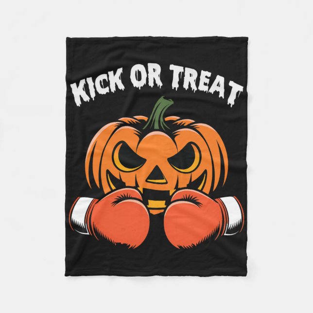 Manta Polar Patear O Tratar El Boxeo Halloween Boxing Gracioso (Anverso)