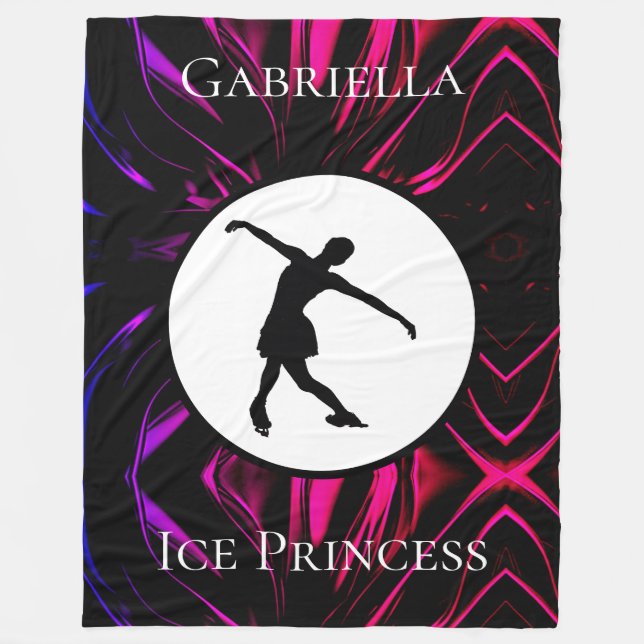 Manta Polar Patinaje artístico "Princesa de Hielo" personaliza (Anverso)
