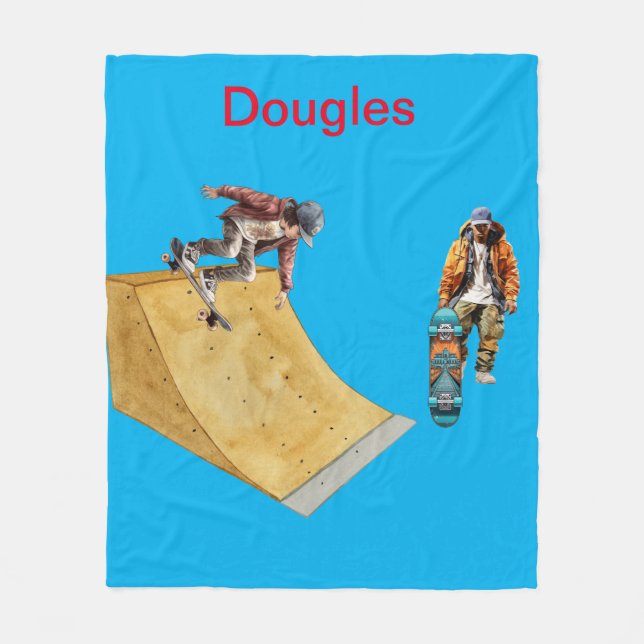 Manta Polar Patinaje de amigos (Anverso)