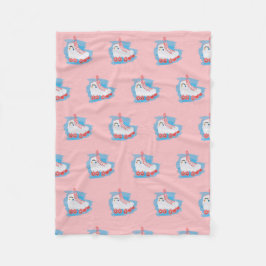 Manta Polar Patines de rodillos con salpicadura de acuarela