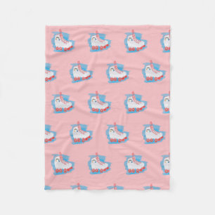 Manta Polar Patines de rodillos con salpicadura de acuarela