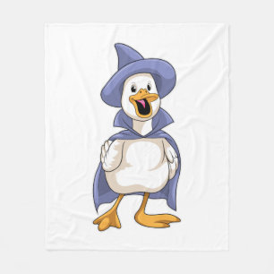 Manta Polar Pato como bruja con Gorra