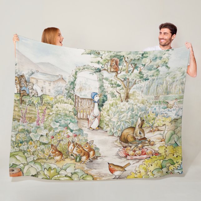 Manta Polar Pato de charco de Jemima en el jardín (In situ)