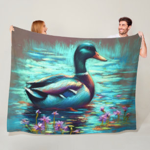 Manta Polar Pato duro dibujando pato mallard