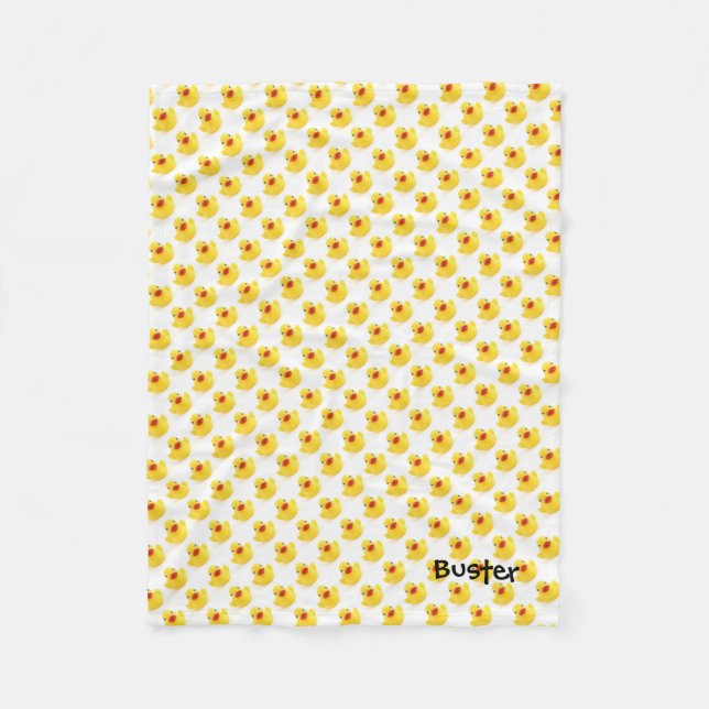 Manta Polar Pato multi del pato de goma con nombre (Anverso)