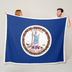 Manta Polar Patriota de impresión de bandera del estado de Vir