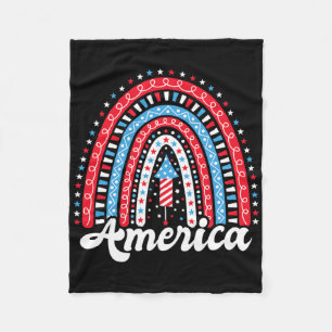 Manta Polar Patriotic America Boho Rainbow 4 De Julio Infierno