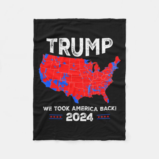 Manta Polar Patriotic Red And Blue Map, Donald Trump, We Won 2 (Anverso)
