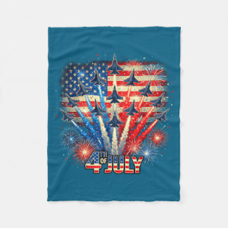 Manta Polar Patriotic Usa Flag Fighter Jets Illustration