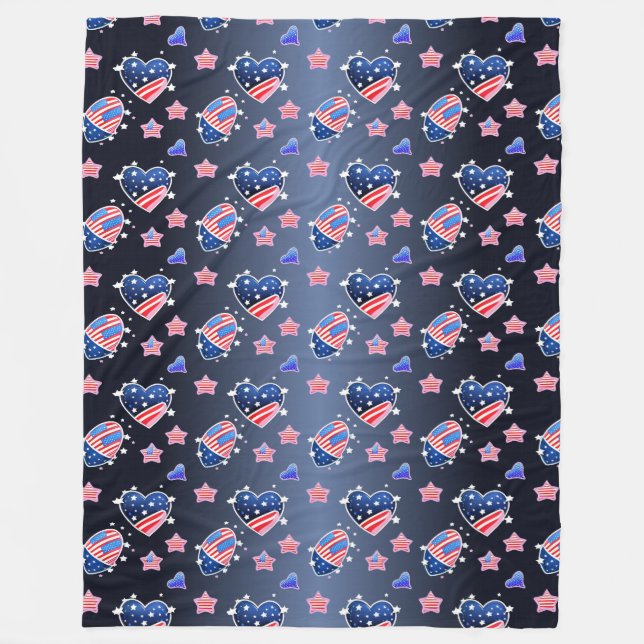 Manta Polar Patriótico All American Mama Messy Bun (Anverso)