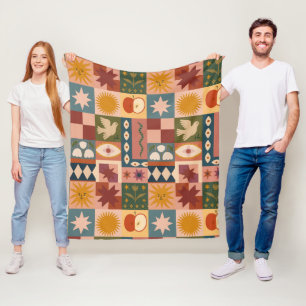 Manta Polar Patrocinio celeste bohemio con símbolos místicos