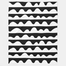 Manta Polar Patrón 020815 - Blanco sobre negro