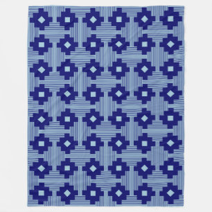 Manta Polar Patrón 061214 - Marina Profunda con azul pálido 9d