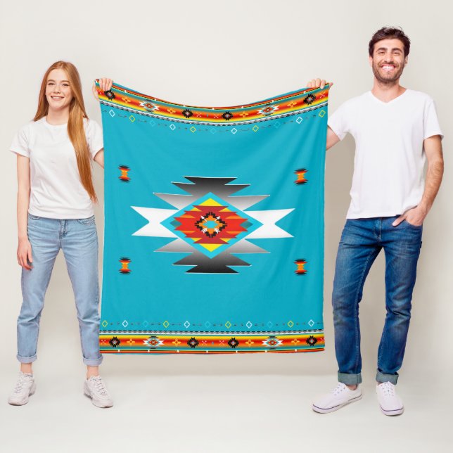 Manta Polar Patrón 8 del suroeste, colores cambiables (In situ)