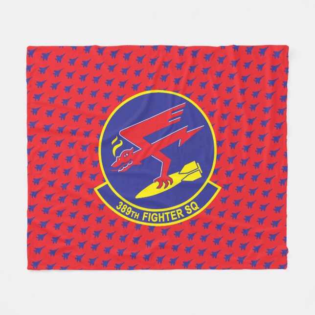 Manta Polar Patrón A-Tornillos F-15E Fighter Jet (Frente (Horizontal))