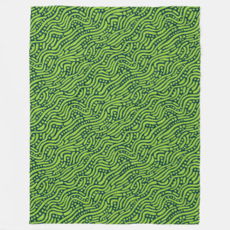 Manta Polar Patrón abstracto 110523 - Tonos de verde